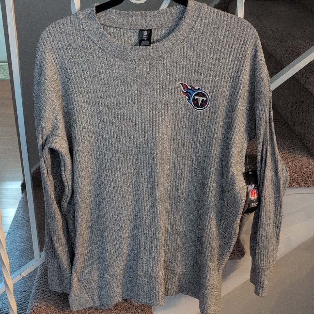 NFL Women's Tennessee Titans Heather Gray Crew Neck Sweater In Medium NWT